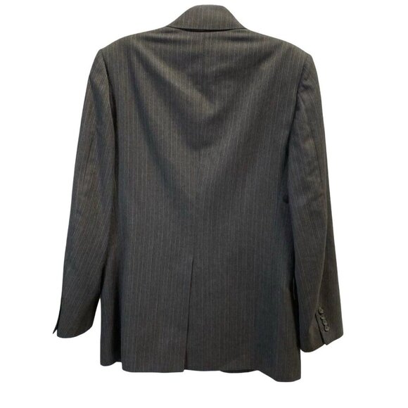Christian Dior Men’s Brown Pinstripe Two-Button Single-Breasted‎ Blazer, Sz 42 - Picture 2 of 5